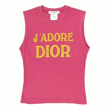 Christian Dior Pink Top “J’adore Dior” Yellow Font