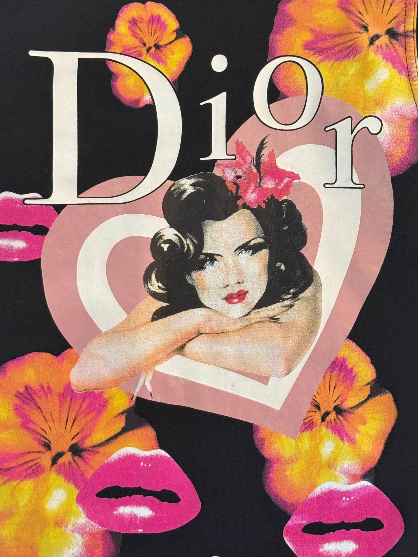Dior 2005 Surrealist Pansy Lip printed Tank Top