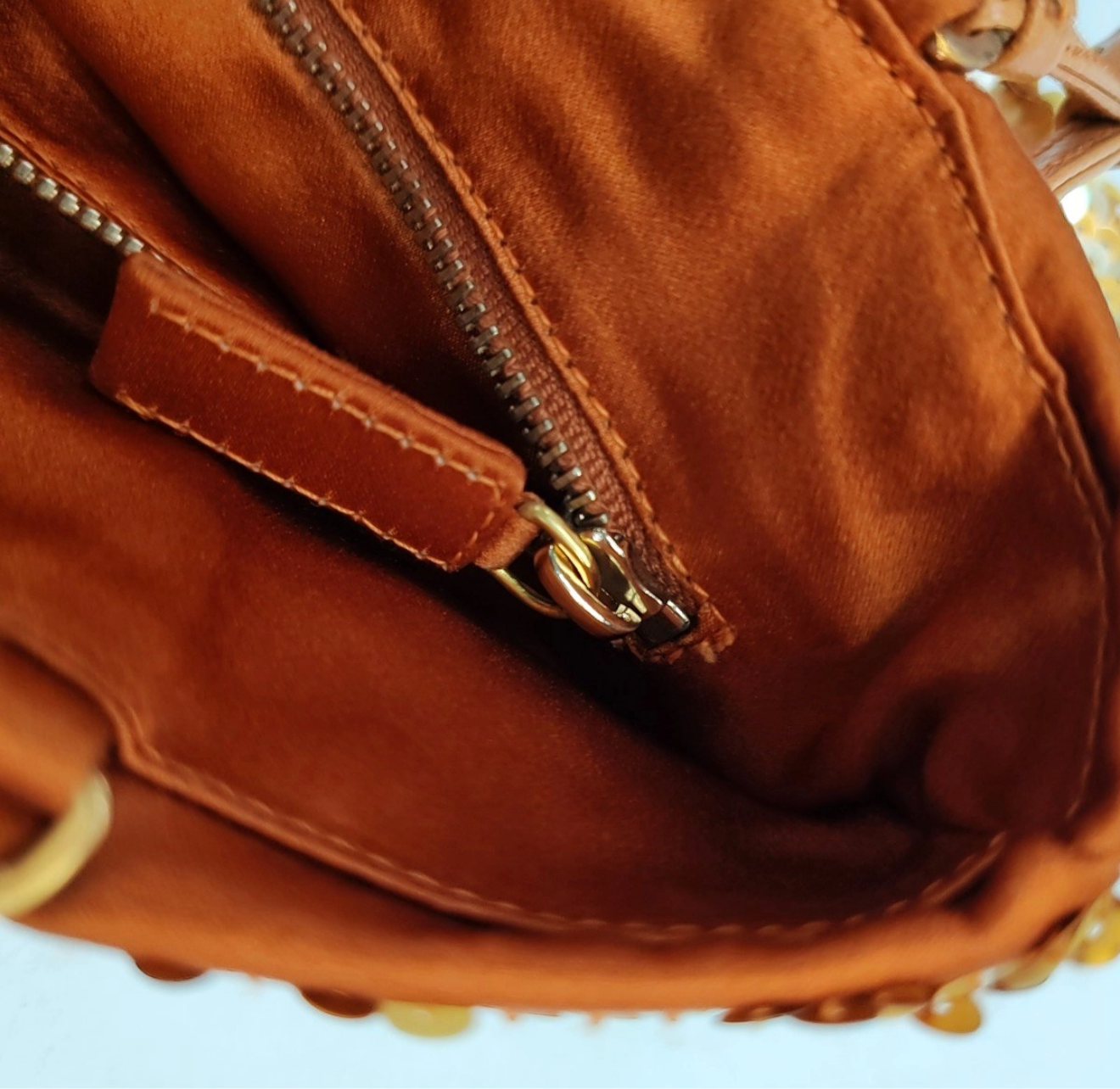 Prada Orange Sequin mini Shoulder bag