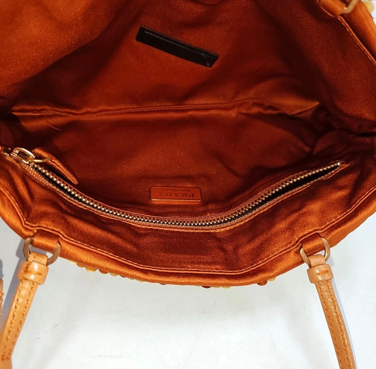Prada Orange Sequin mini Shoulder bag