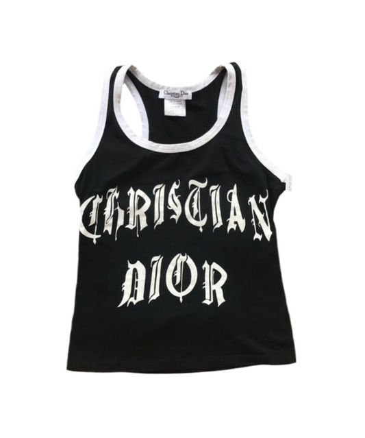 Dior Gothic Tank Top Black