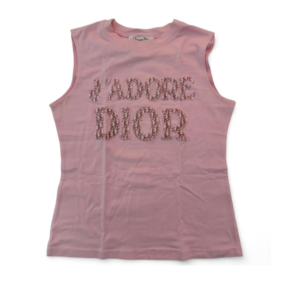 Christian Dior Sleeveless pink monogram J’adore Dior Tank Top