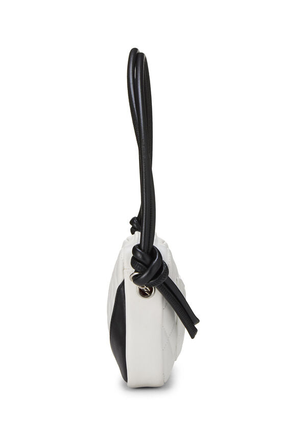 Chanel White Quilted Calfskin Cambon Ligne Pouchette