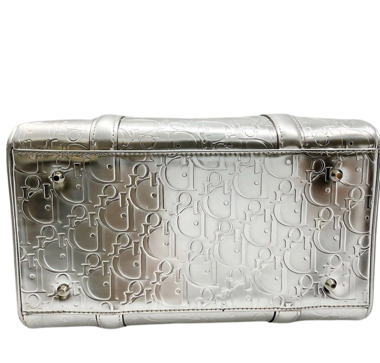 Metallic Dior Monogram Boston Bag