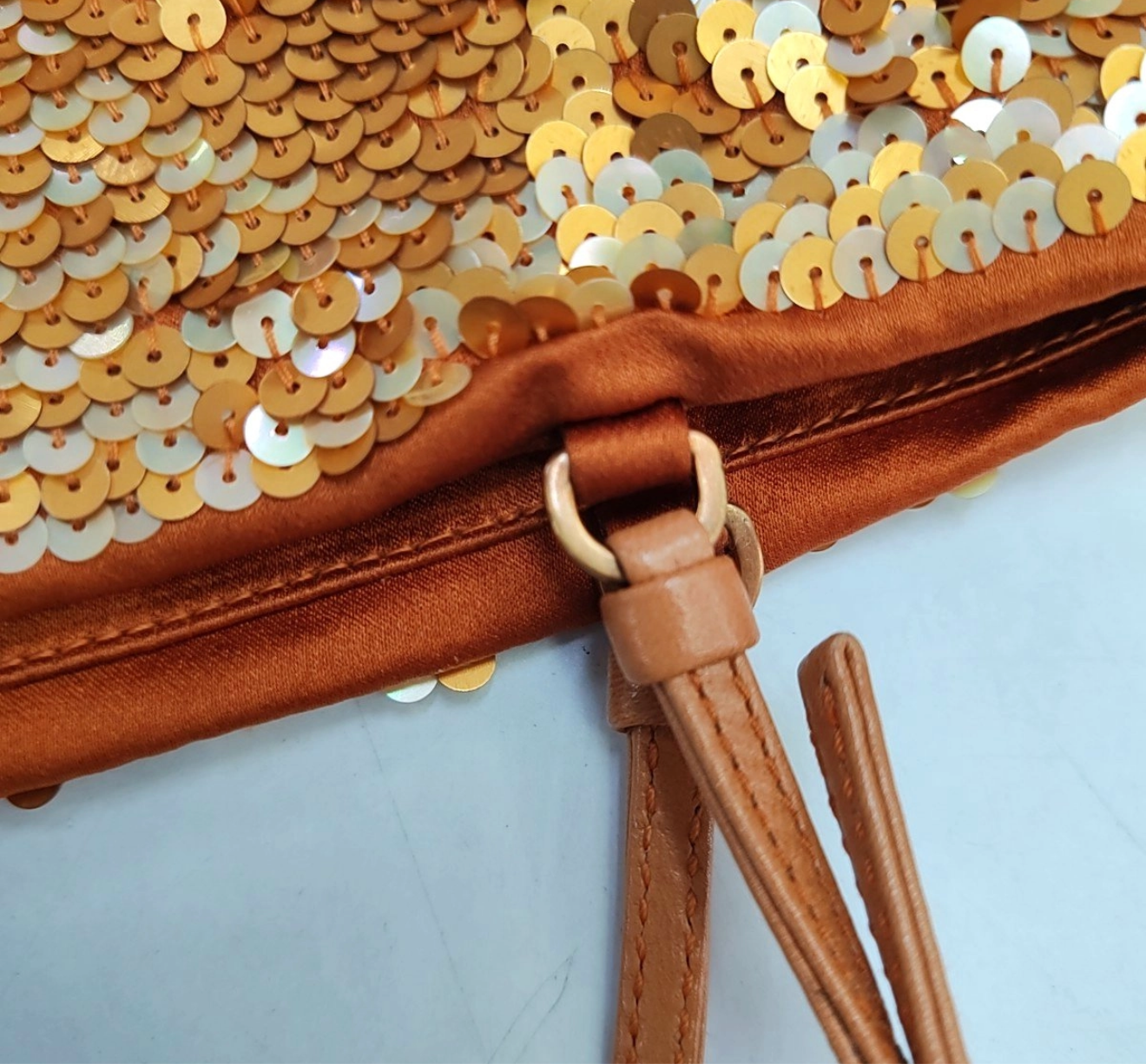 Prada Orange Sequin mini Shoulder bag
