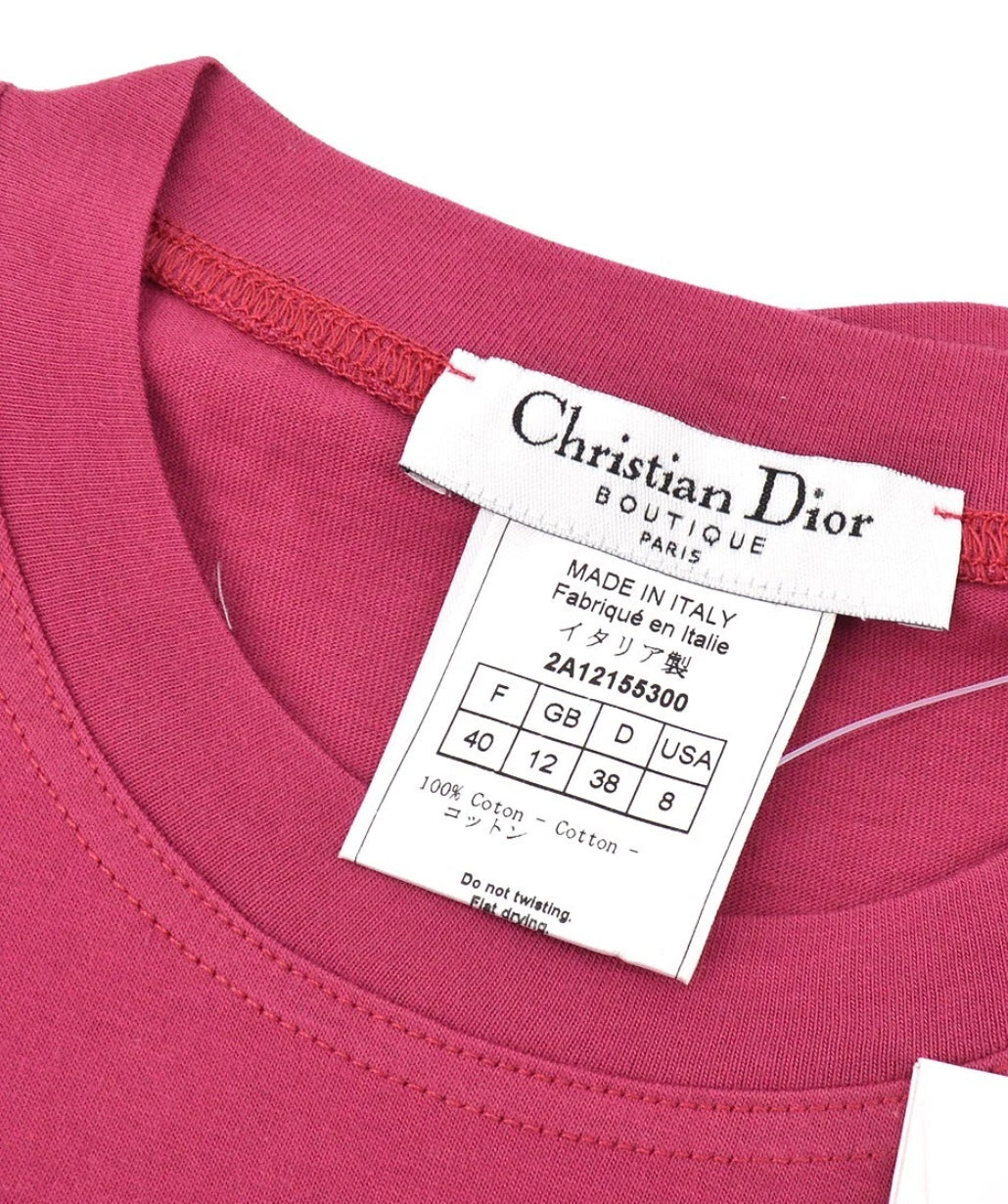 Christian Dior Pink Top “J’adore Dior” Yellow Font