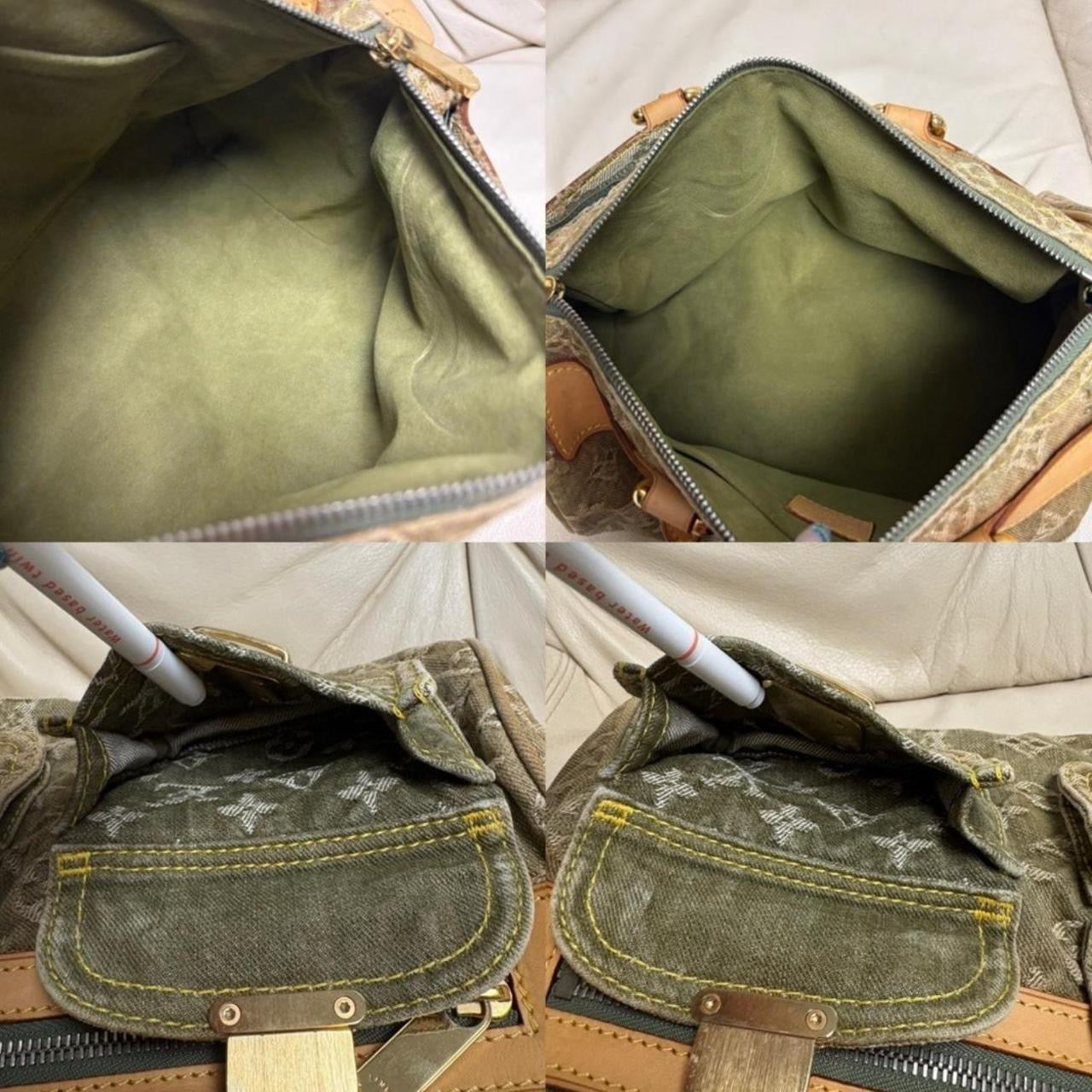 Vintage Louis Vuitton Monogram Denim Neo Speedy Lichen