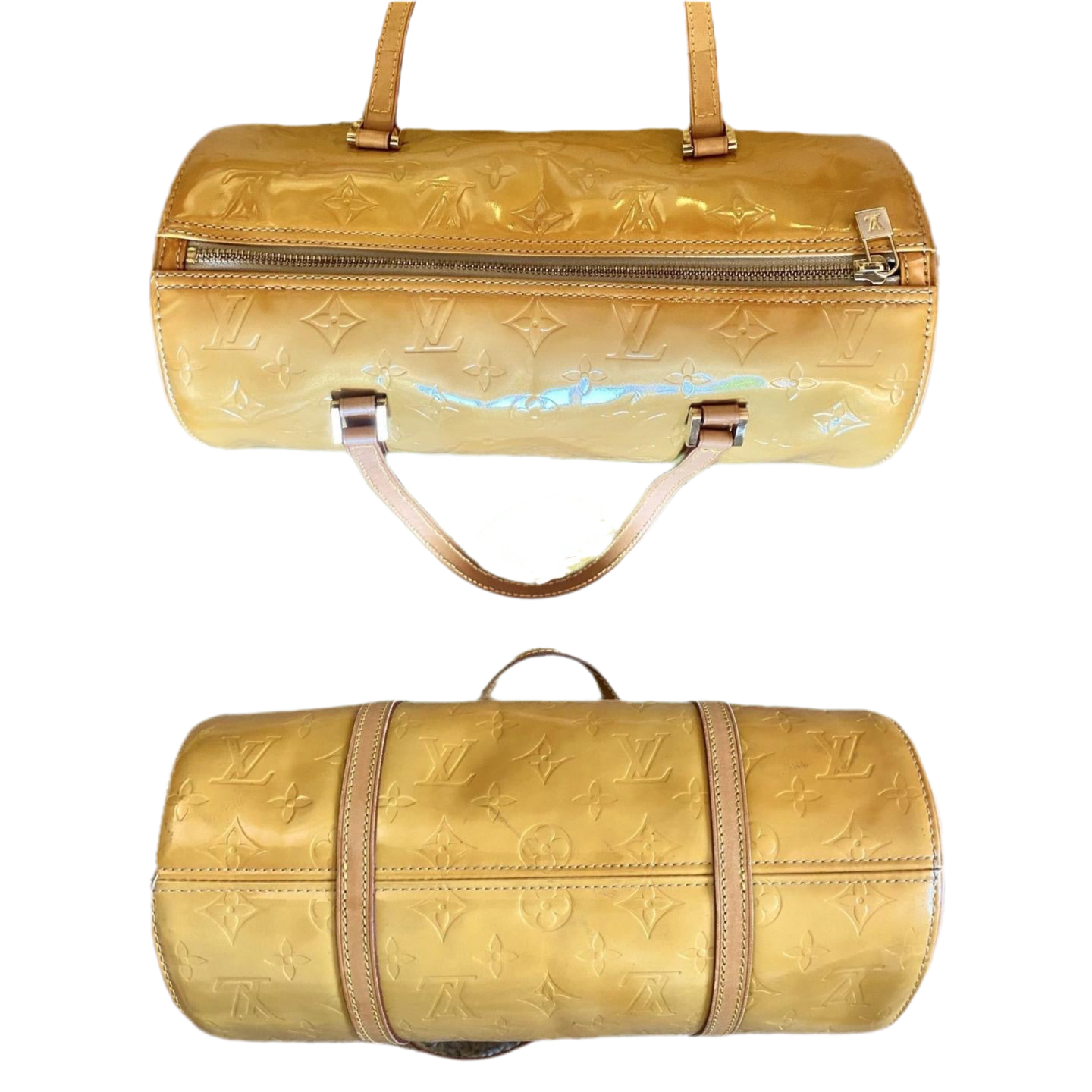 Vintage Louis Vuitton Vernis Bedford light yellow