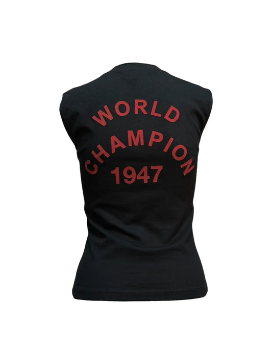 Christian Dior Vintage J’adore Dior Red Logo Top Black
