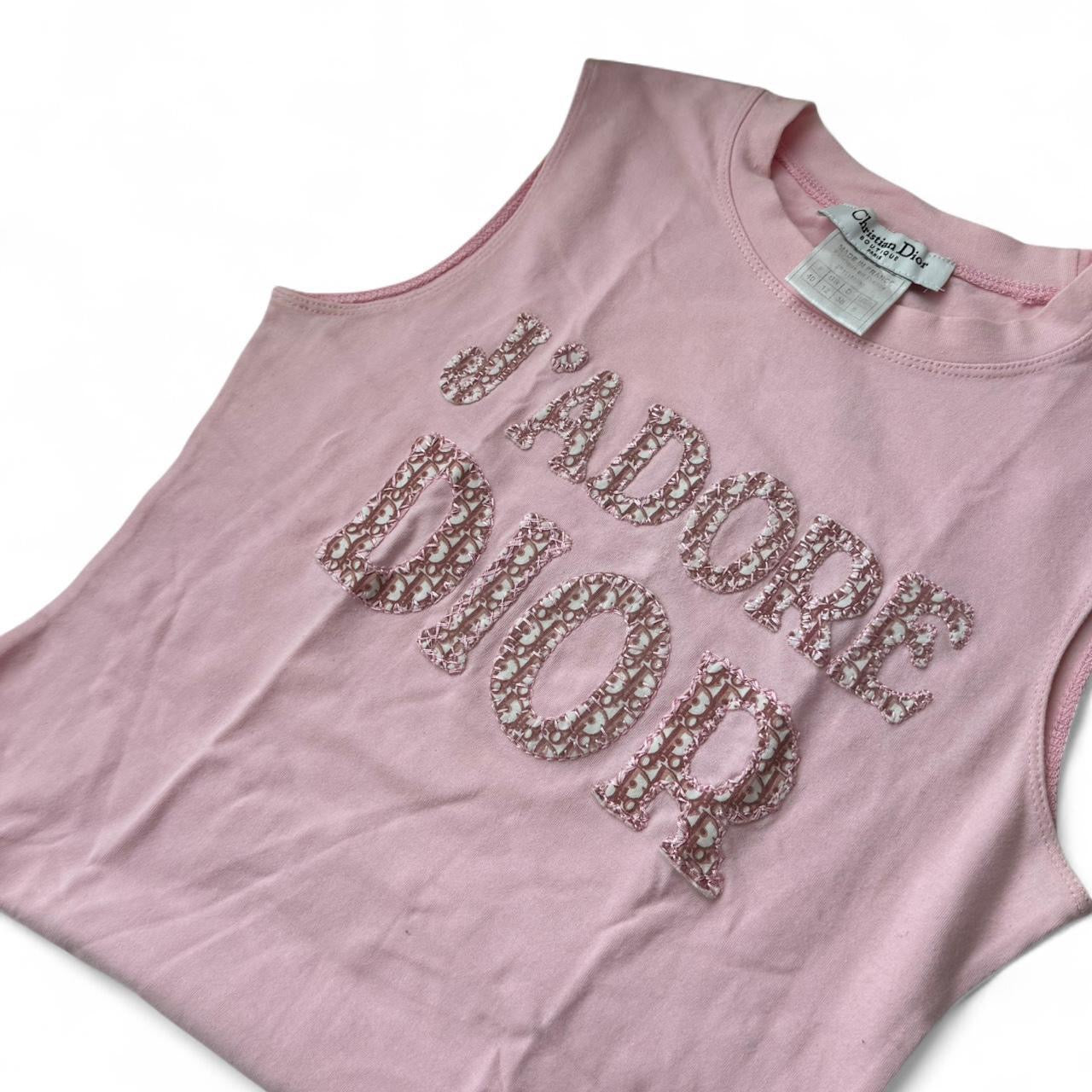 Christian Dior Sleeveless pink monogram J’adore Dior Tank Top