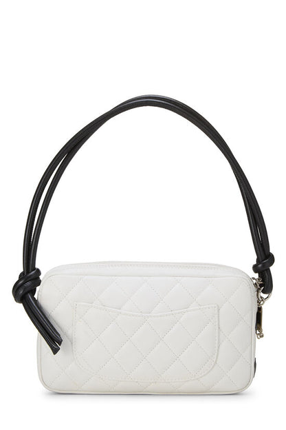 Chanel White Quilted Calfskin Cambon Ligne Pouchette