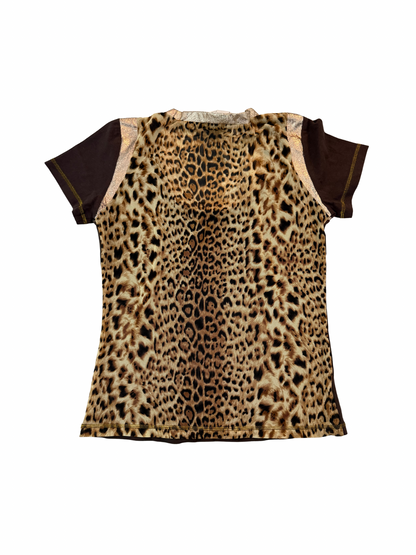Vintage Dolce & Gabbana “You’re a Superstar” Cheetah Print Top
