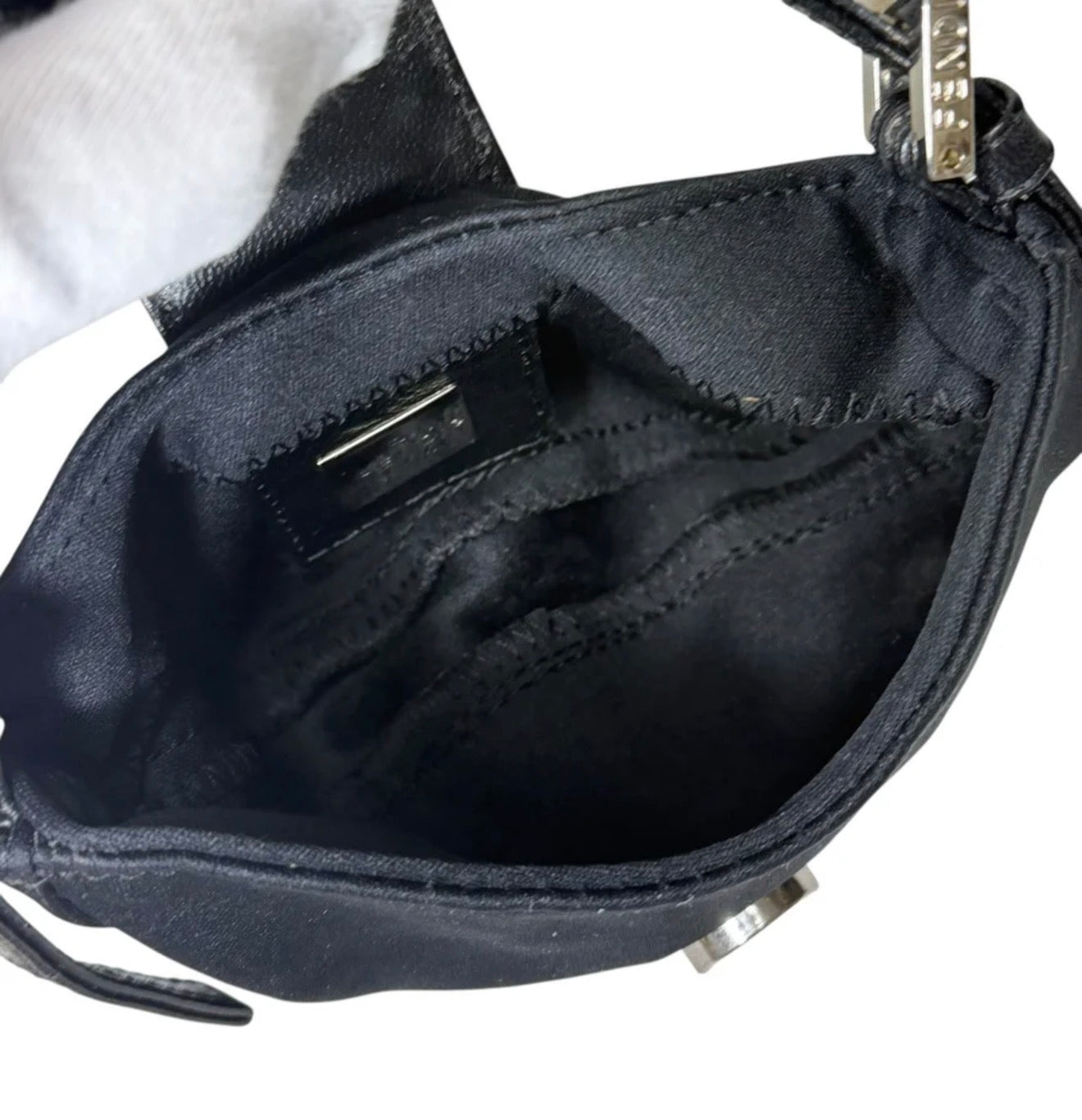 Black Fendi Mini Croissant Bag