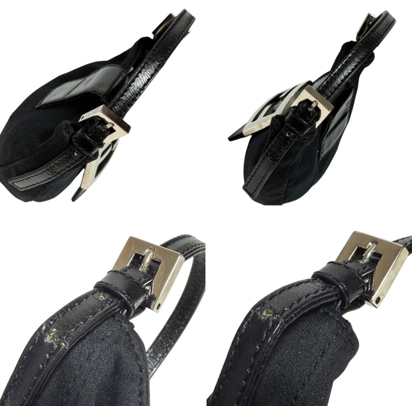 Black Fendi Mini Croissant Bag