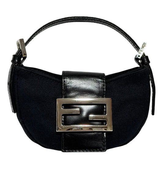 Black Fendi Mini Croissant Bag
