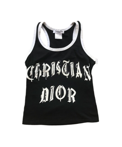 Dior Gothic Tank Top Black