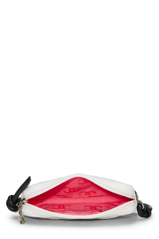 Chanel White Quilted Calfskin Cambon Ligne Pouchette