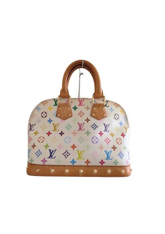 Vintage Louis Vuitton x Murakami White Monogram Multi Alma Bag