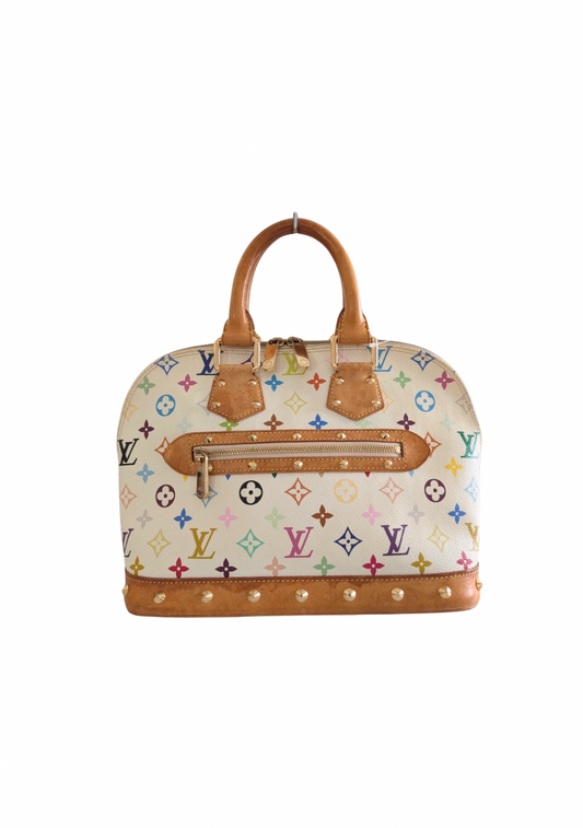 Vintage Louis Vuitton x Murakami White Monogram Multi Alma Bag