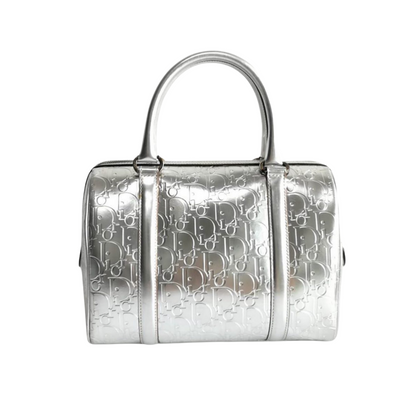 Metallic Dior Monogram Boston Bag