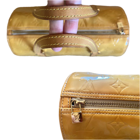 Vintage Louis Vuitton Vernis Bedford light yellow