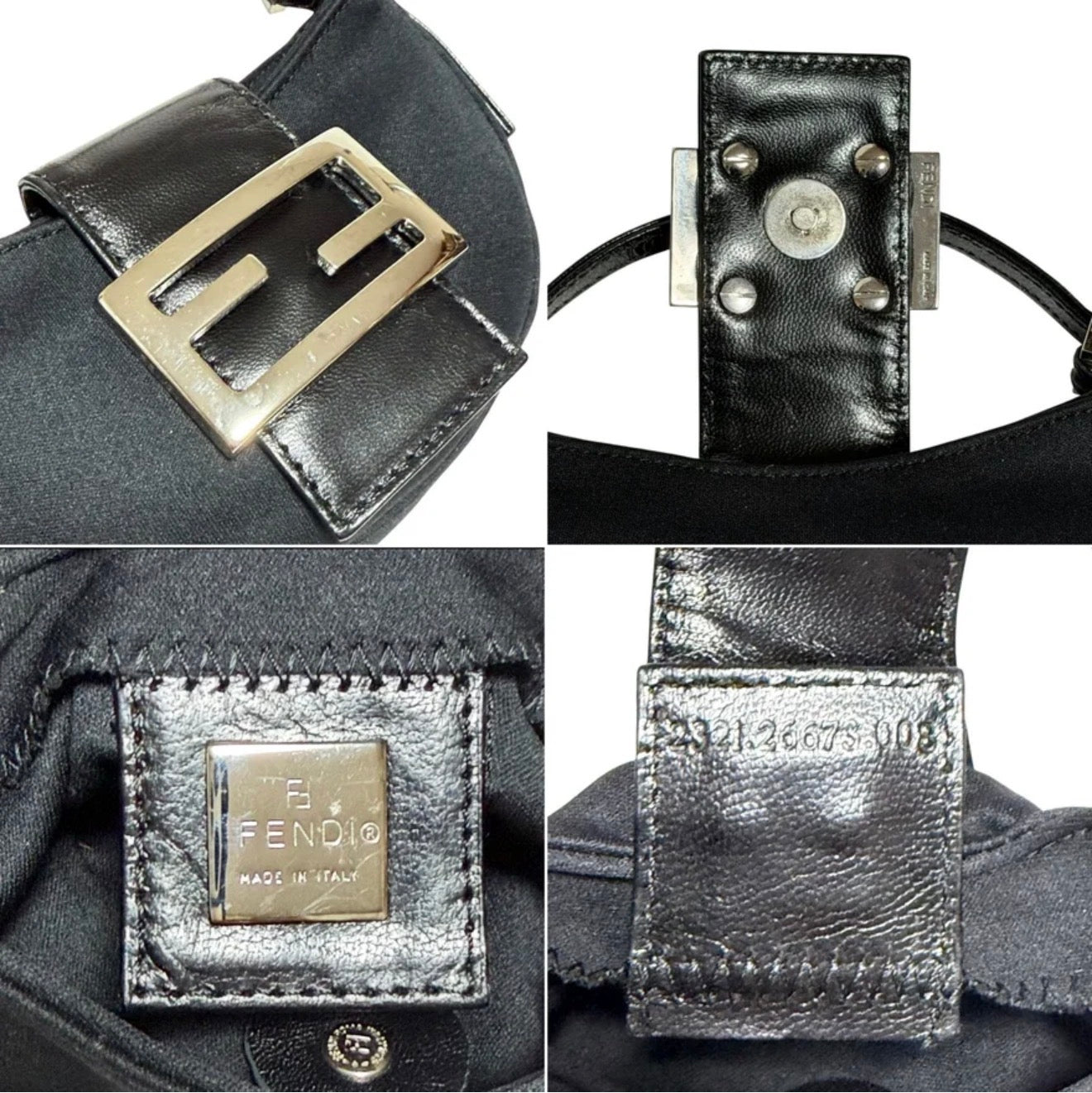 Black Fendi Mini Croissant Bag