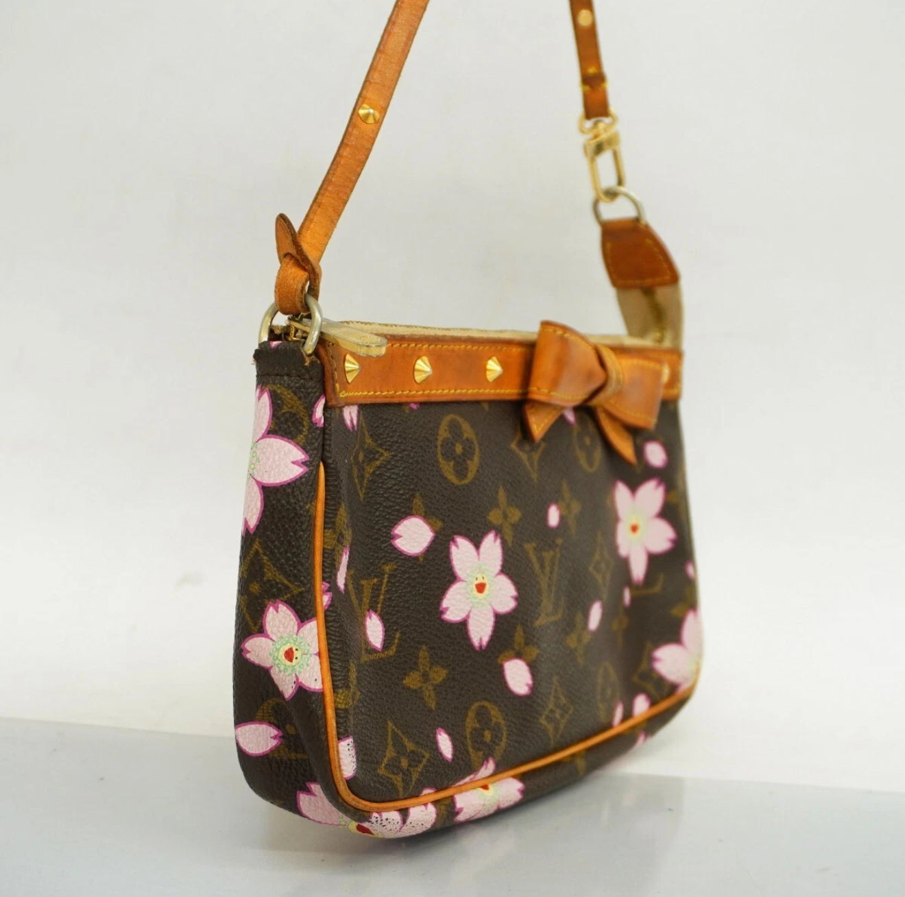Vintage Louis Vuitton x Murakami cherry blossom pochette