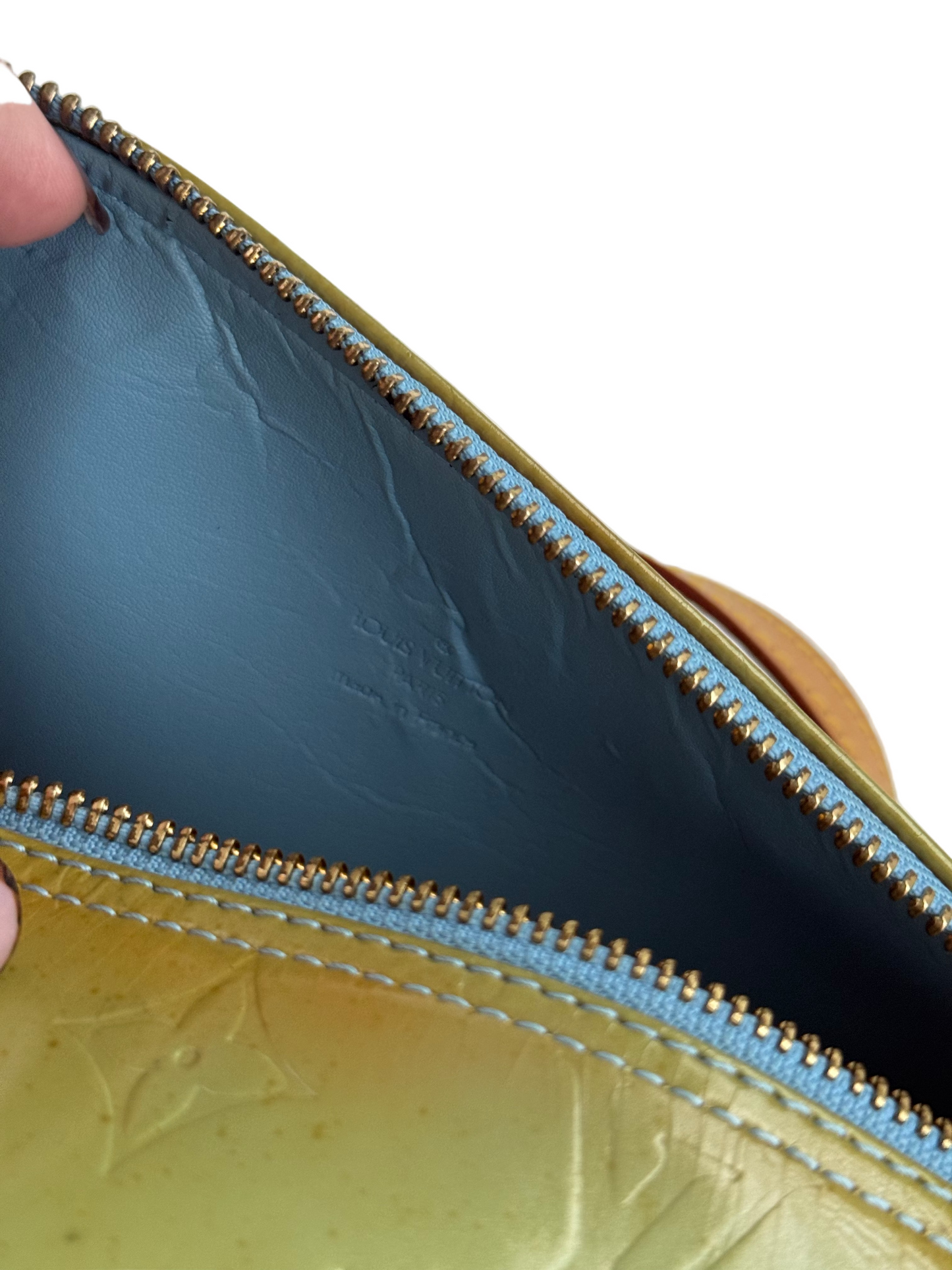 Louis Vuitton Vernis Green Monogram Papillon Bag