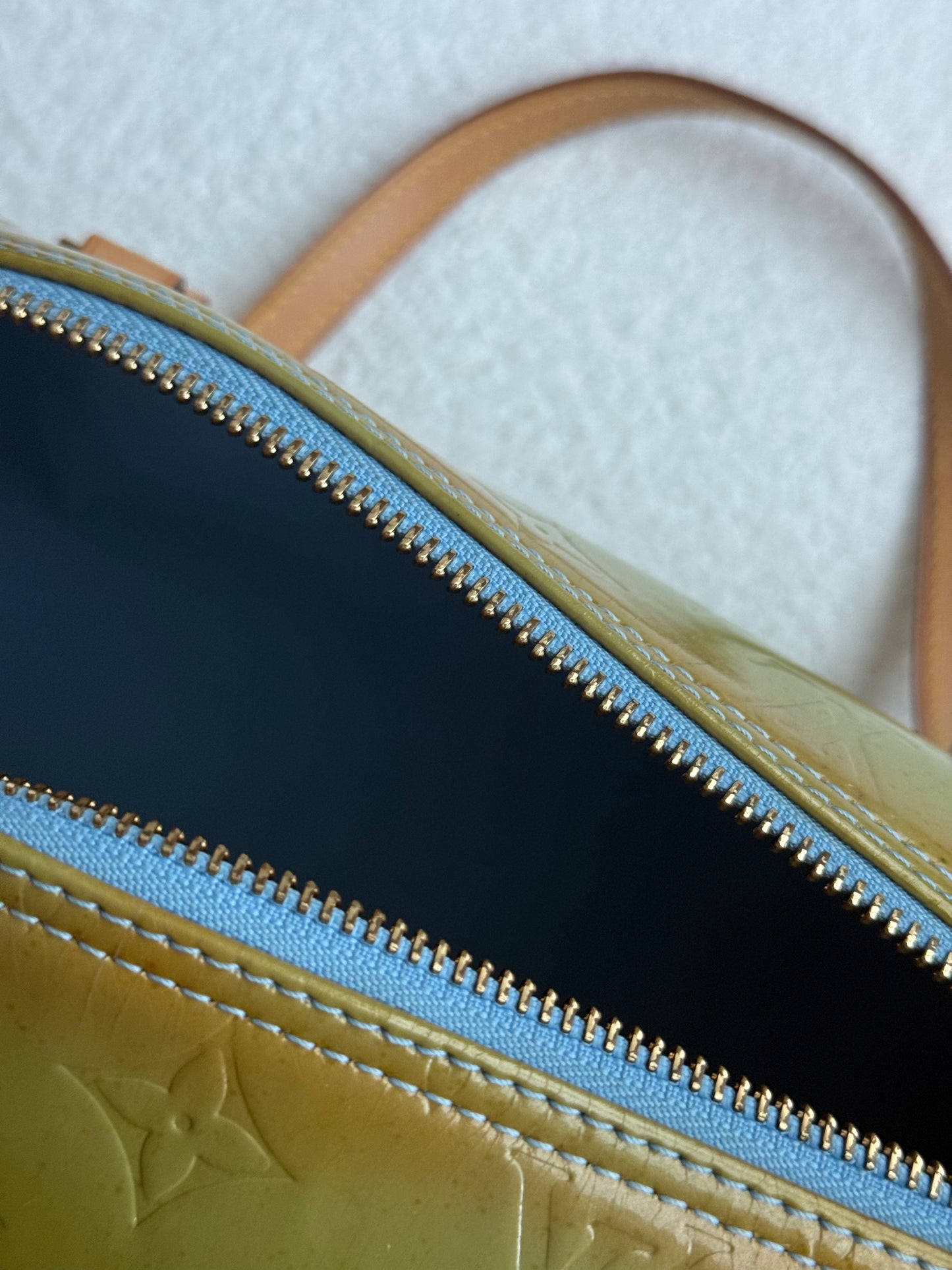 Louis Vuitton Vernis Green Monogram Papillon Bag
