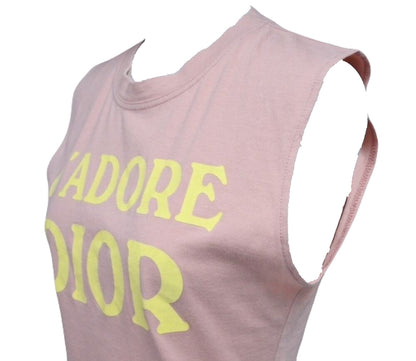 Christian Dior Sleeveless pink and yellow Tank Top