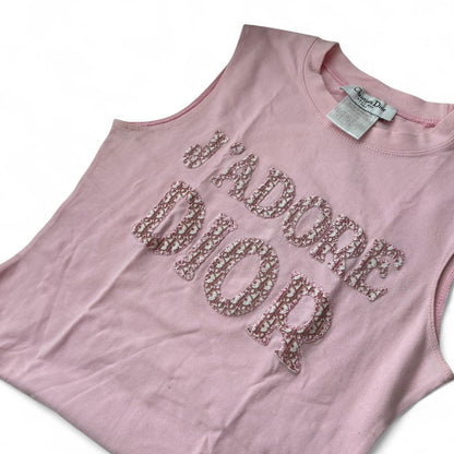 Christian Dior Sleeveless pink monogram J’adore Dior Tank Top